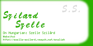 szilard szelle business card