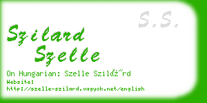 szilard szelle business card